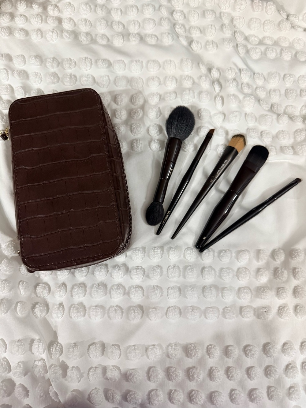 Trish McEvoy Croc Brush Case and Brush Set